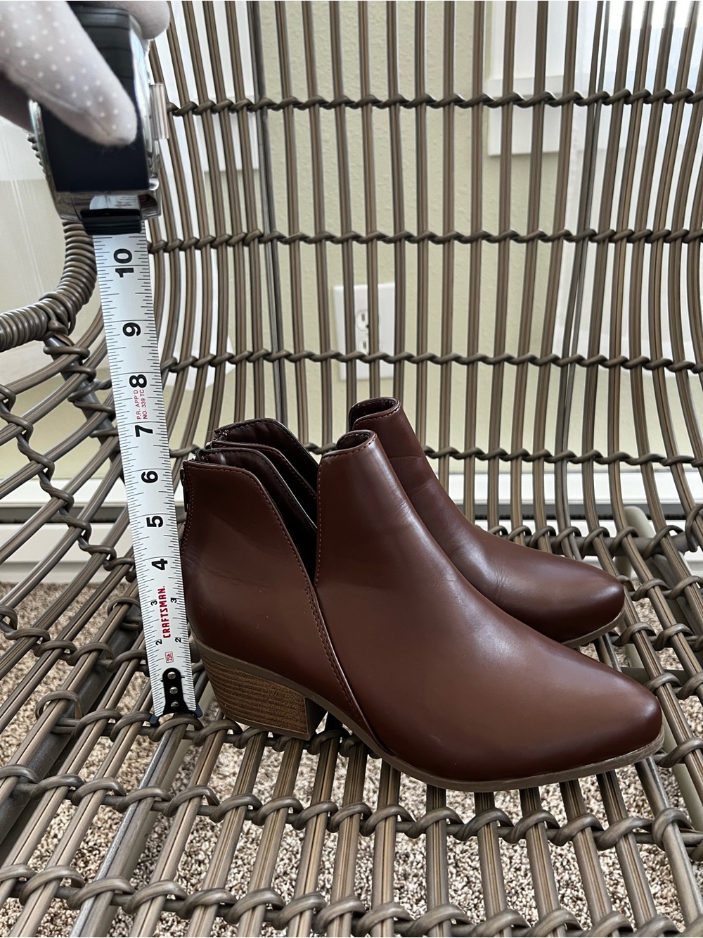 New Cushionaire Women's Faux Leather Ankle Brown Boots Size 8 - Picture 11 of 11